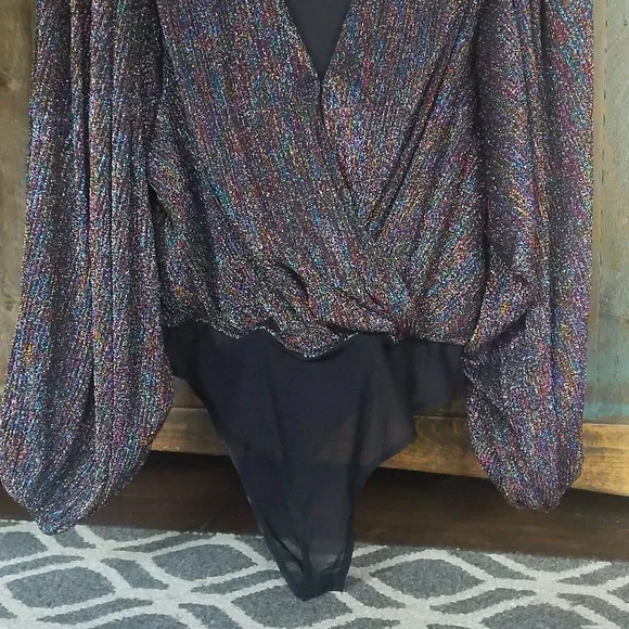 Jealous Tomato Metallic Rainbow Simmer Bodysuit - Women's Medium - Picture 3 of 6